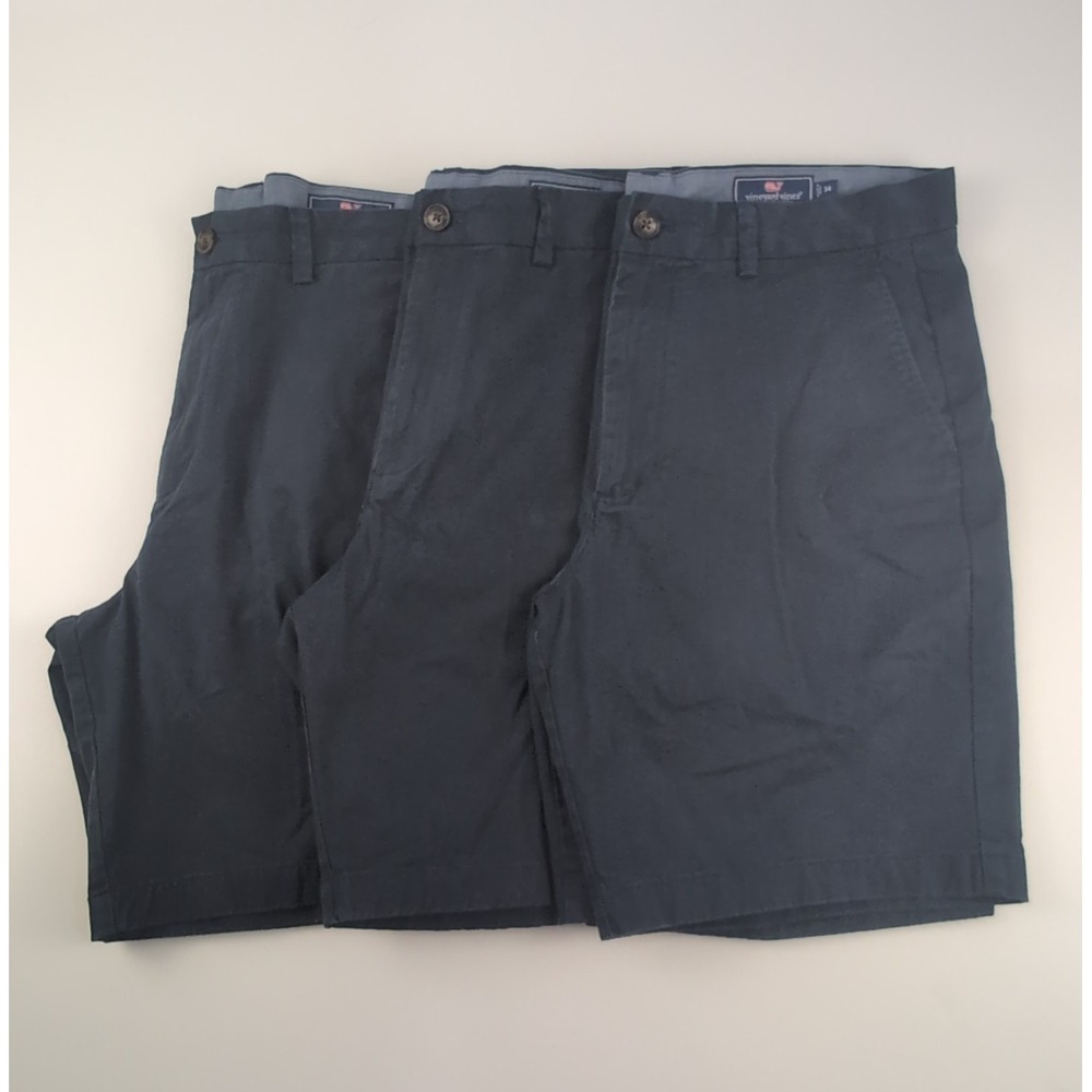 Vineyard Vines Men's 34 Breaker Shorts 9" Inseam Navy Stretch Chino Lot of 3